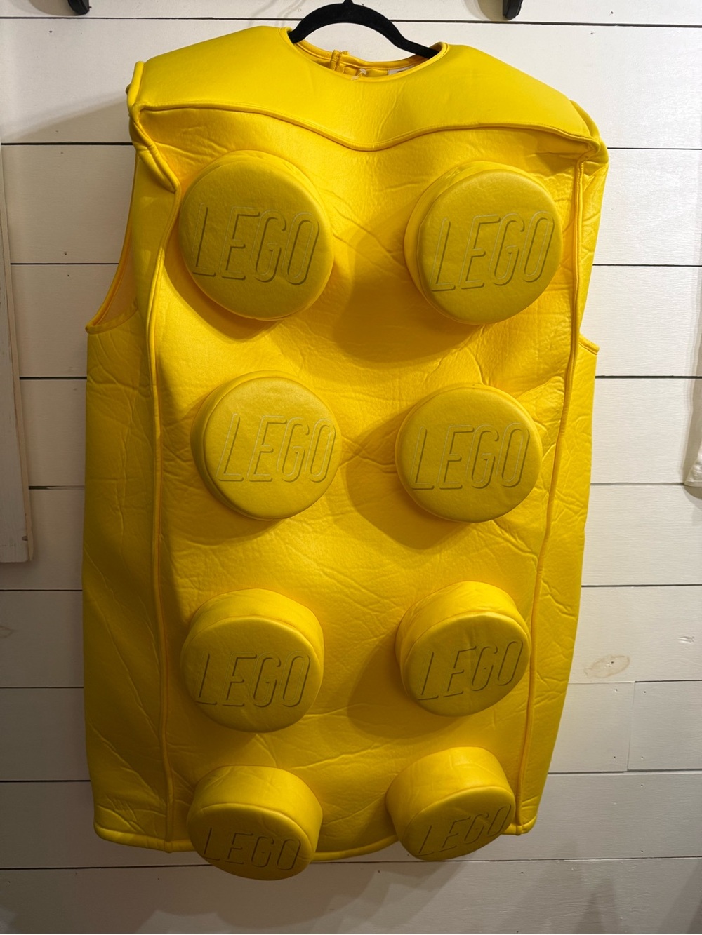 LEGO brick yellow tunic pullover costume for adults